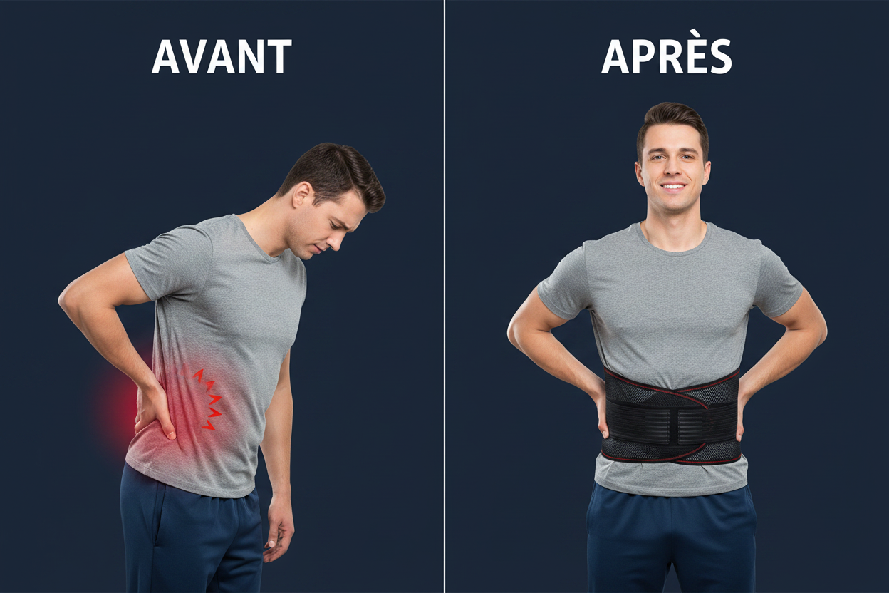Avant Après ceinture lombaire